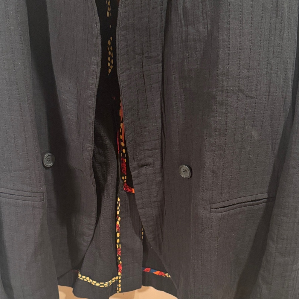 Daniel Rainn Black Women's Blazer with Patterned Lining - Picture 3 of 9